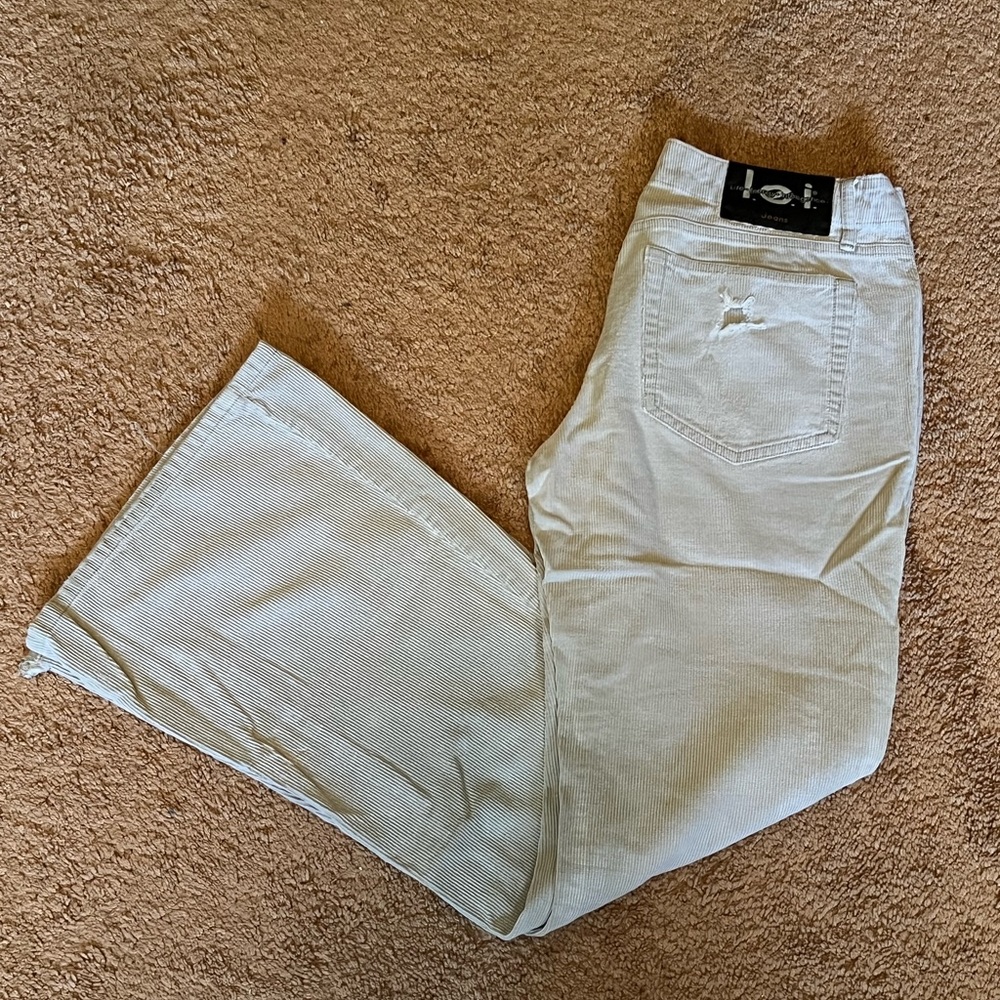 Vintage 1990s/Y2K l.e.i. Corduroy Pants - Boot Cut/Flare Low Rise Button Fly